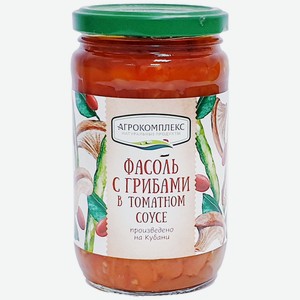 Фасоль с грибами 360 г Агрокомплекс в томатном соусе ст/бан