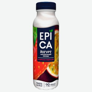 Йогурт 260г EPICA клубника - маракуйя 2,5% п/бут