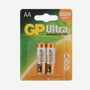 Батарейки алкалиновые 2 шт GP Ultra Alkaline 15АU AA блистер