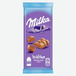 Шоколад 76 г Мilka Bubbles молочный пористый м/уп