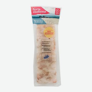 Треска 0.4 кг Бухта Изобилия филе порционное без кожи вак/уп