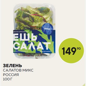 Зелень Салатов Микс 100г