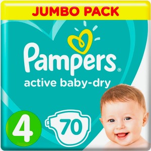 Подгузники Pampers Active Baby-Dry 4 9-14 кг 70 шт