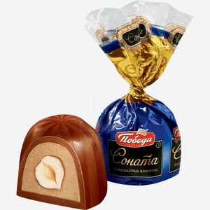 Конфеты Победа Вкуса шоколадные Соната с лесным орехом 200г