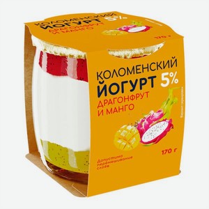Йогурт Коломенский Драгонфрукт-манго-чиа 5%