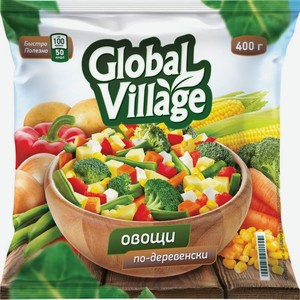 Смесь овощная Global Village Овощи По-Деревенски быстрозамороженная