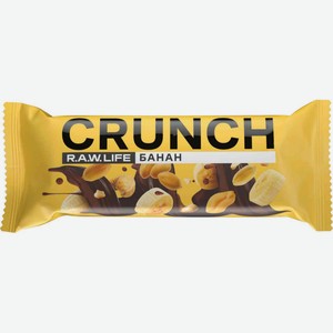 Батончик ореховый глазированный R.A.W. LIFE Crunch Банан, 40 г
