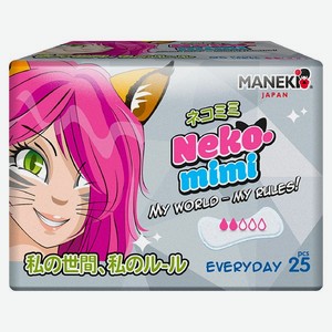 Прокладки Maneki женские Neko-Mimi ежедневные 25 шт