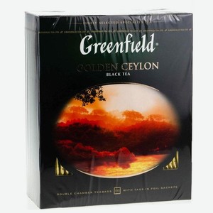 Чай GREENFIELD Черный Голден Цейлон 100п*2г к/уп