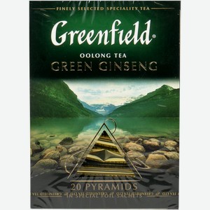 Чай зеленый в пирамидках Гринфилд Грин Джинсенг Орими Трейд кор, 20*2 г