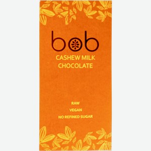 Шоколад молочный на кешью Боб веган Полезный шоколад кор, 50 г