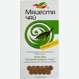 Чай зеленый в пакетиках Мацеста чай премиум Мацестинская ЧФ кор, 25*1,5 г