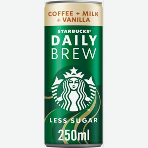 Кофе Кофейный напиток Starbucks Daily Brew Vanilla 0.25л.