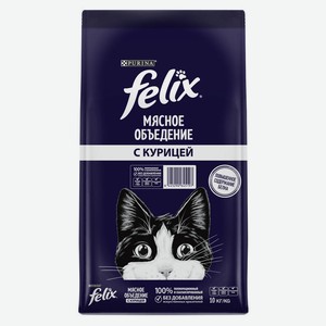 Сухой Сухой корм для кошек Felix Мясное объедение с курицей, 10 кг