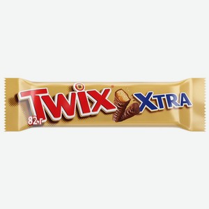 Twix Xtra шоколадный батончик с карамелью и печеньем, 82г