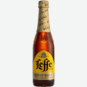 Пиво Леффе Блонд светлое 6,6% 0,33л ст бут /Бельгия/