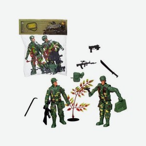 Набор игровой ABtoys Боевая сила Два солдата с игровыми предметами