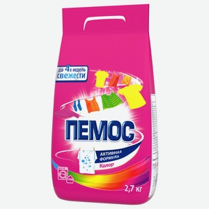 Стиральный порошок Пемос Color Активная формула для цветного белья 2,7 кг