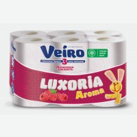 Туалетная бумага   Veiro   Luxoria Малиновая свежесть, 12 рулонов