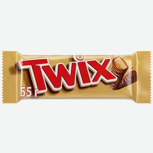 Twix шоколадный батончик с карамелью, 55г
