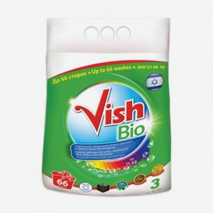 СМС VISH Bio д/ цветных и белых тканей 3кг Израиль