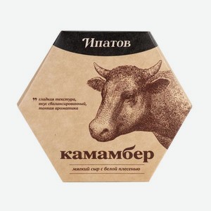 Сыр 55% с плесневой корочкой Ипатов Камамбер Южная сыроваренная компания кор, 125 г