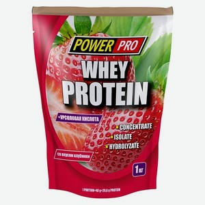 Протеин сывороточный Whey POWER PRO Клубника 1 кг