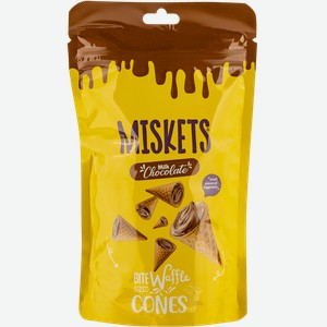 Вафельные рожки Мискетс с молочным шоколадом Пакель м/у, 120 г
