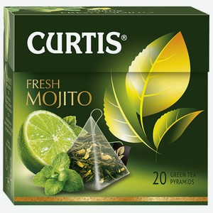 Чай (20 ф/п х 1,7 г) Curtis Fresh Mojito зеленый с ароматом мохито к/уп
