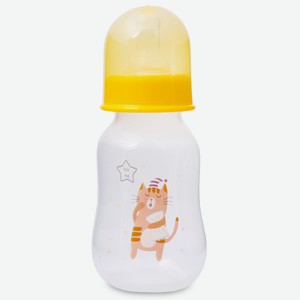 Бутылочка Be2Me с силиконовой соской с6 рождения 125 мл желтая
