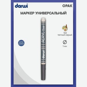 Маркер Darwi акриловый OPAK DA0220014 1 мм укрывистый 102 теплый серый