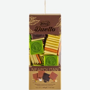 Ассорти шоколада Болчи дуэтто неополитан микс 4 вкуса Болчи Чиколата кор, 400 г