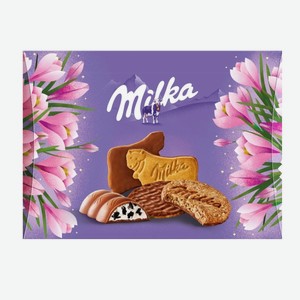 Набор «Milka» печенье и молочный шоколад, 159 г