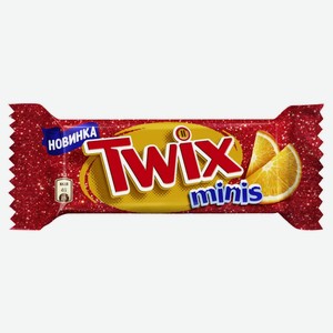 Конфеты шоколадные Twix Minis со вкусом апельсина