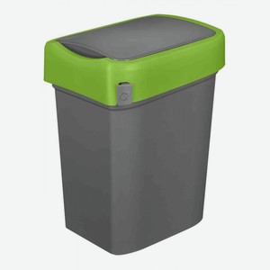 Контейнер для мусора Econova Smart bin цвет: зеленый 245×196×345 мм, 10 л