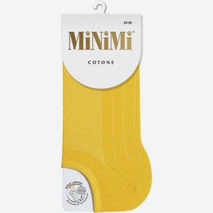 Носки женские MiNiMi Cotone 1101 ультракороткие цвет: giallo/ярко-жёлтый, 35-38 р-р