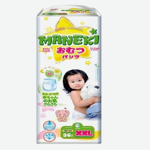 Подгузники-трусики Maneki детские XXL 15 + кг 36 шт