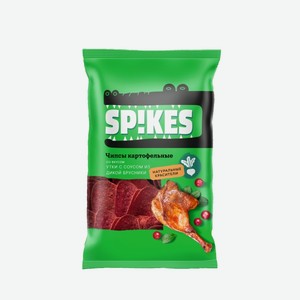 Чипсы картофельные «Spikes» со вкусом утки с соусом из дикой брусники, 80 г