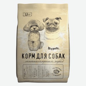 Сухой корм для собак MyPets с телятиной и олениной 1.5кг