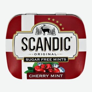 Освежающие драже `SCANDIC` `ORIGINAL` без сахара со вкусом вишня 14 г