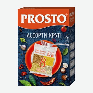 Ассорти круп греча/пшено/пшеничка/перловка Prosto, 0.5 кг