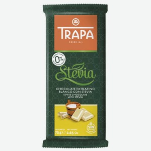 Белый шоколад со стевией 0.075 кг Trapa