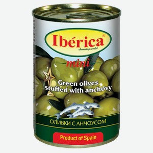Оливки с анчоусом IBERICA, 0.3 кг
