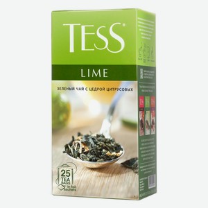 Чай зелёный Tess Lime в пакетиках, 25 шт