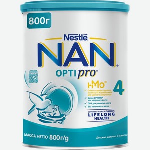 Молочко детское Nan 4 Optipro с 18 месяцев 800 г