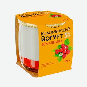 Йогурт земляника 5,0% 0.17 кг Коломенский