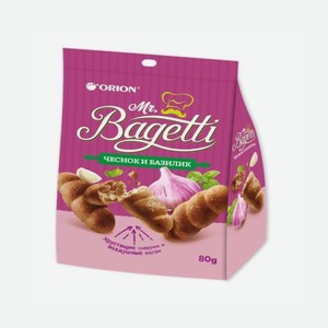 Печенье Орион Мистер Багетти чеснок и базилик, 80г