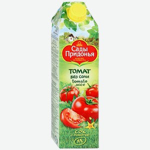 Сок Сады Придонья томат без соли, 1 л, тетрапак