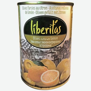 Liberitas Оливки зеленые с лимоном, 280 г