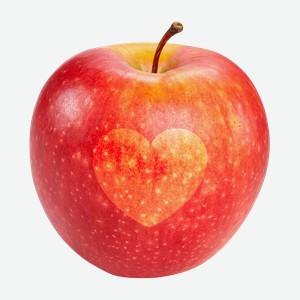 Фрукт калибр 60+ яблоко крипс пинк сердце Трудовое шт, 1 шт